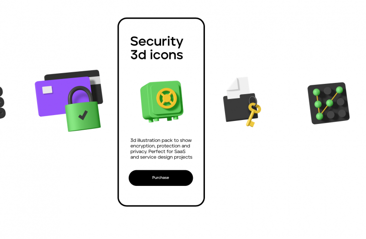 Security 3d icons
