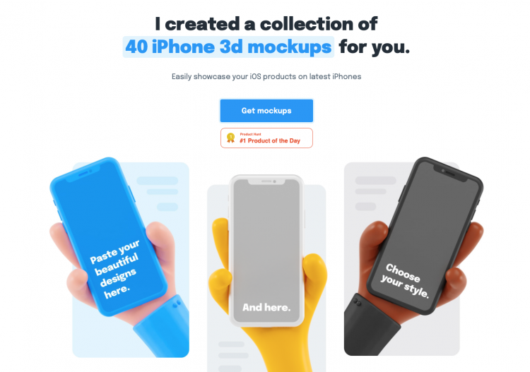 40 iPhone 3D mockups