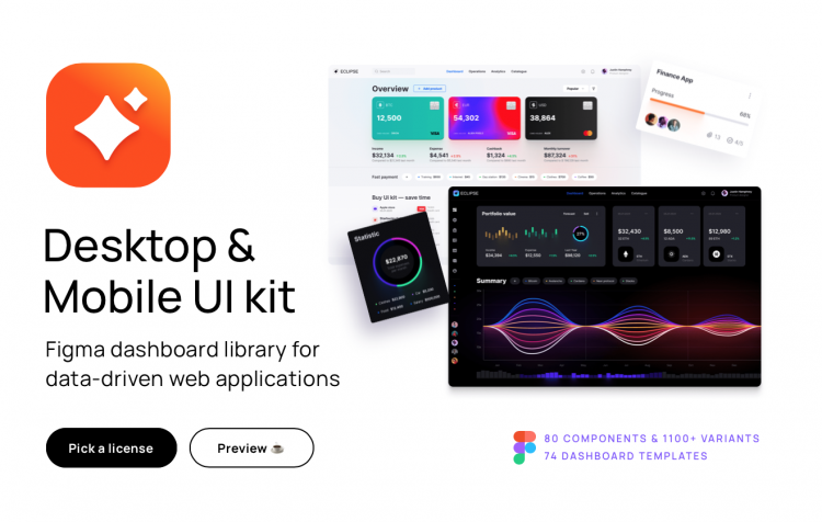 [Setproduct] Eclipse UI kit – Desktop & Mobile UI kit￼