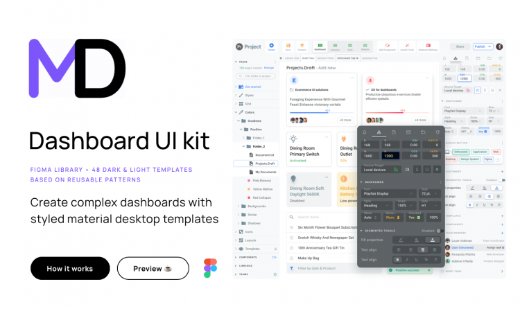 [Setproduct] Material Design Library + Dashboard UI kit