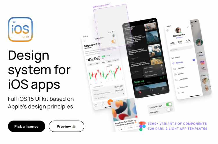 [Setproduct] Full iOS 15 UI Kit