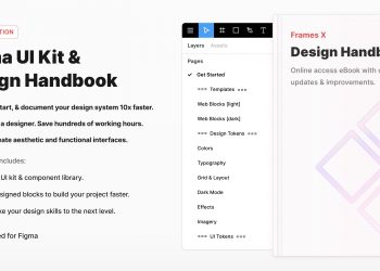 Frames X: UI kit + Design Handbook 🇺🇸