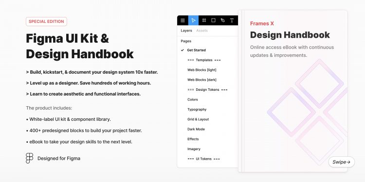 Frames X: UI kit + Design Handbook 🇺🇸 – Top Design Resources
