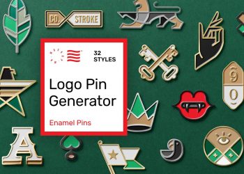 Logo Pin Enamel Mockup