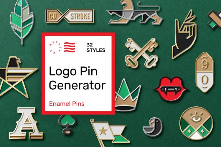 Logo Pin Enamel Mockup