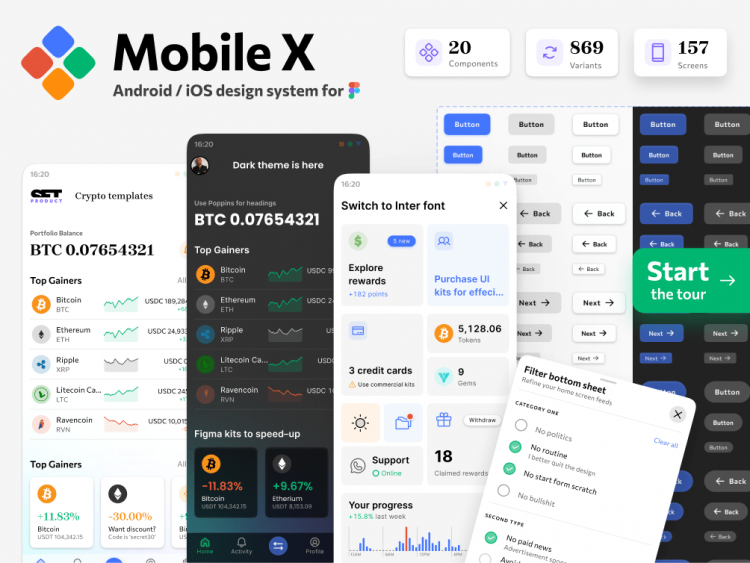 Figma Mobile X UI kit