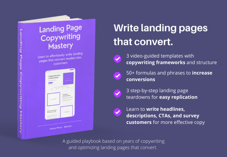 «Landing Page Copywriting Mastery», Jeremy Moser 🇺🇸