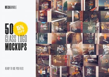 50 Glass Mockup Megabundle