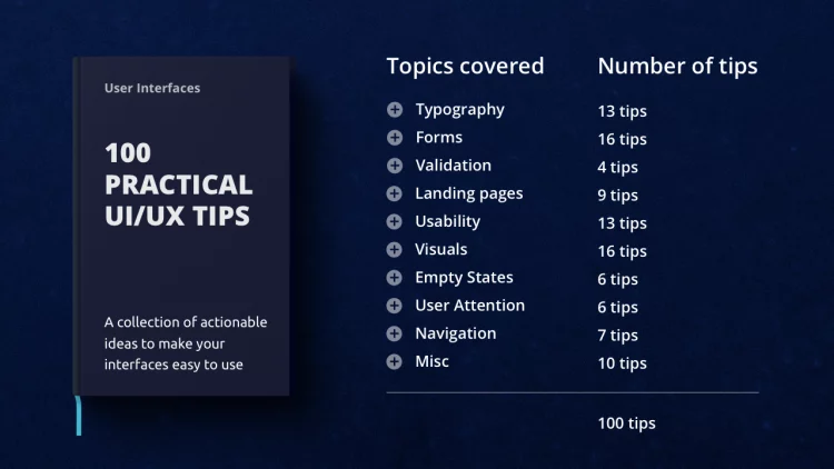 100 UI/UX Tips & Tricks